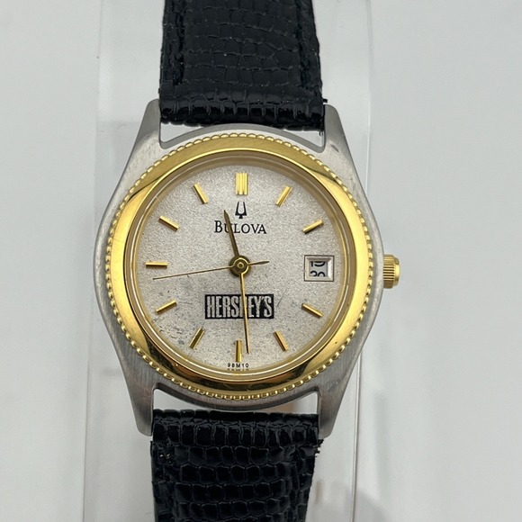 Bulova Accessories - Bulova Hersey's Watch‎ Women 25mm Case Black Leather Band- New Battery